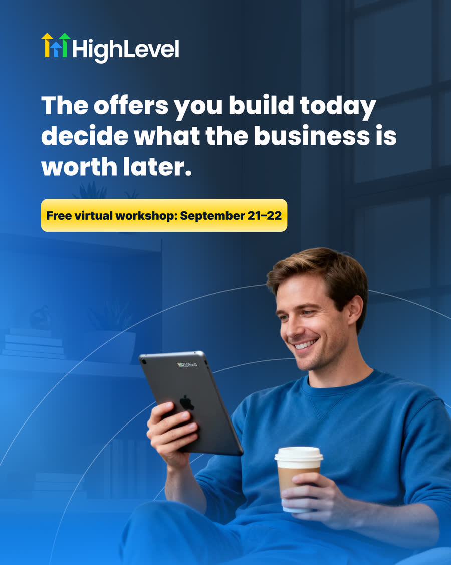 Offer ladder creative from the workshop promo pack. Click to register.